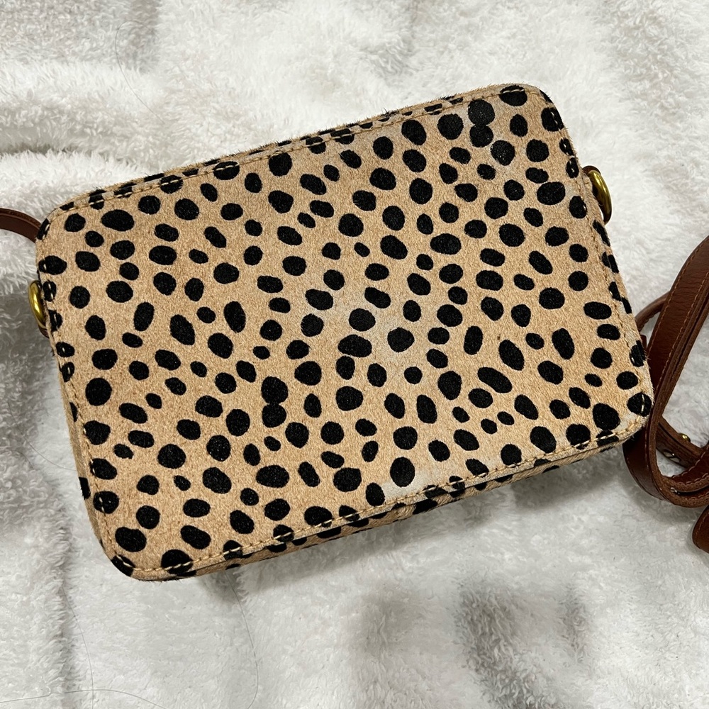 Madewell Transport Camera bag in dotted calf hair edition
